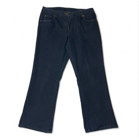 TanJay Petites Dark Wash Denim Bootcut Jeans, Size 10P - Picture 1 of 16